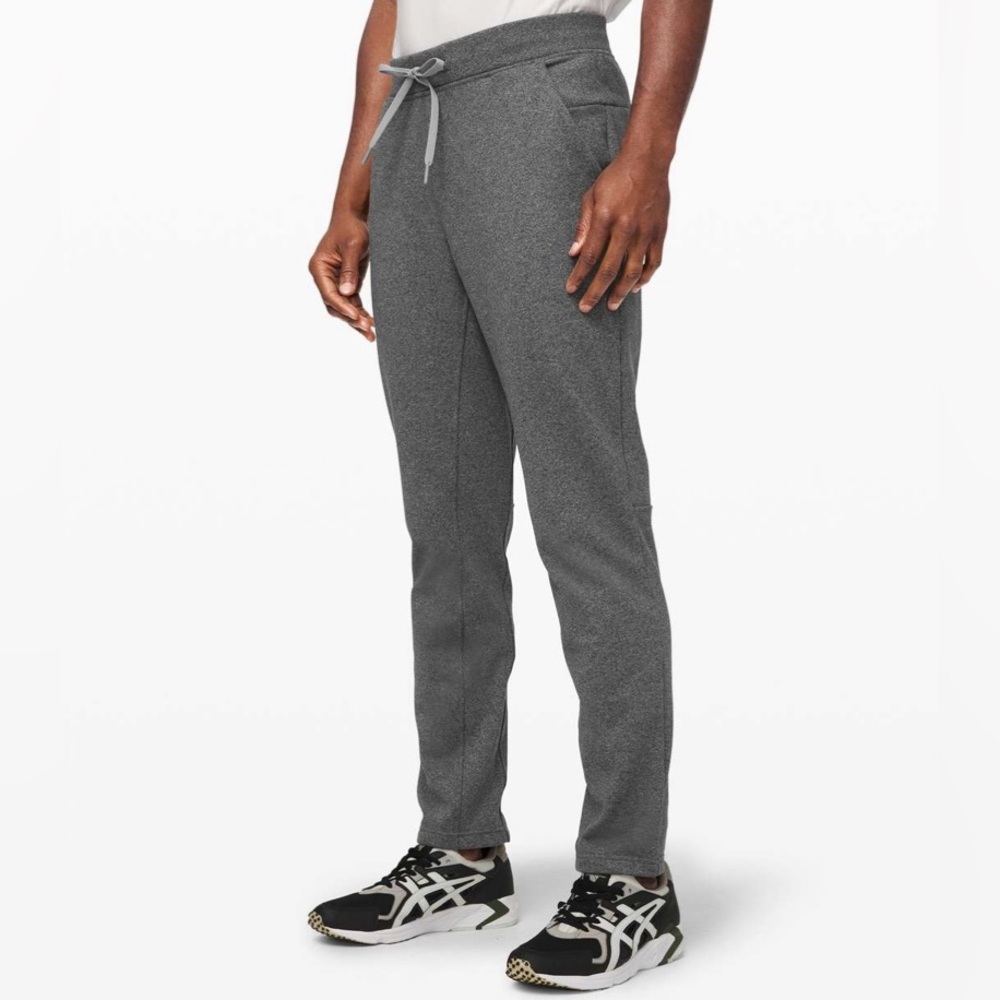 Lululemon city sweat pant classic *thermo heathered light cast grey fleece XS